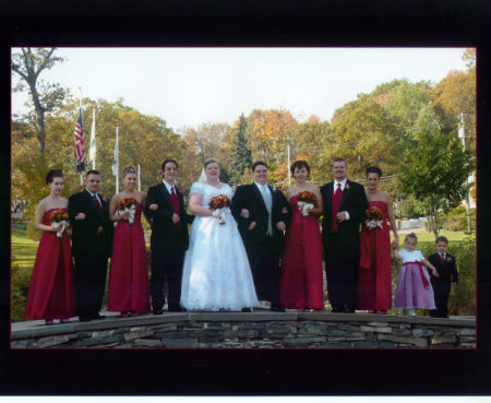 The Bridal Party - I coincidentally chose CPHS school colors, yikes!