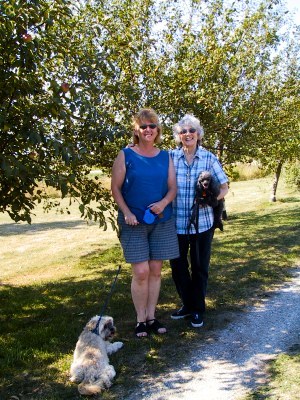 My older sister and my dog and me