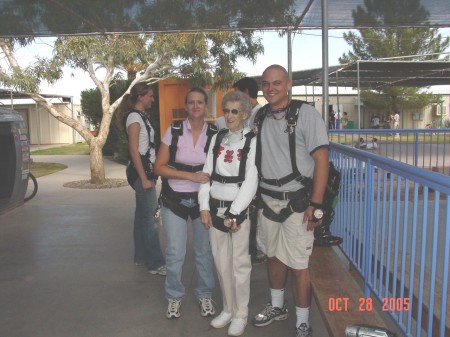 Rich's mom skydiving at 80 yrs old
