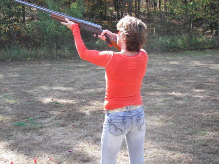 Me shooting clay targets