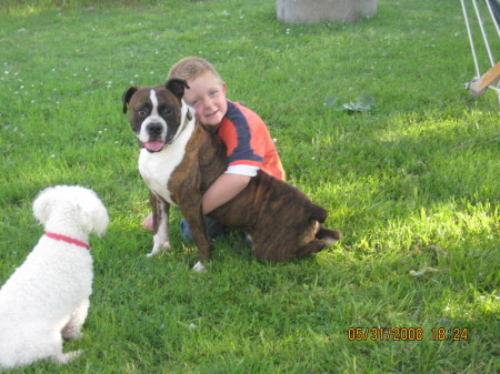 boy and dog