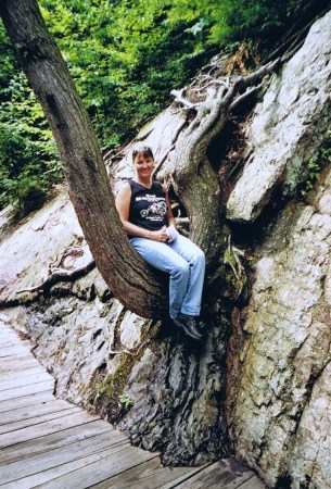 Hangin' with my wife Glenda at Quechee Gorge