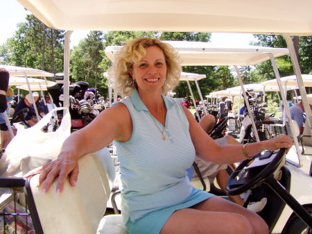 Kathy at golf tournament