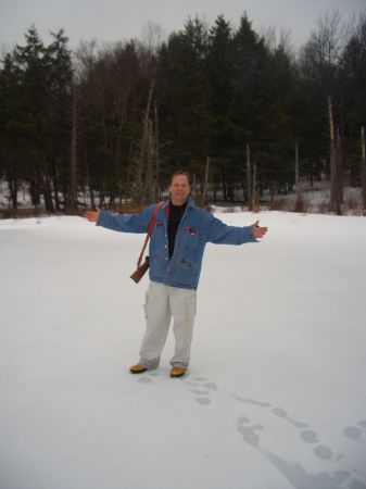 Standing on my frozen pond