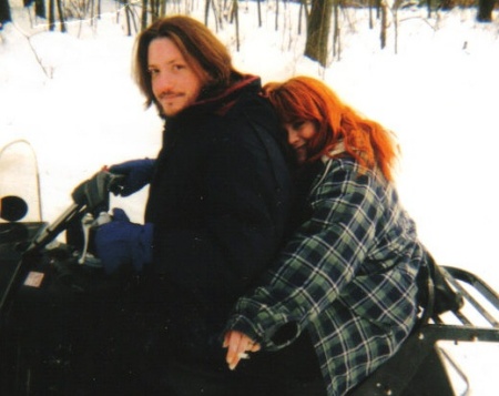 Joe And Dianna, snowmobile