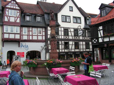 Walking through the streets in Heidelburg Germany