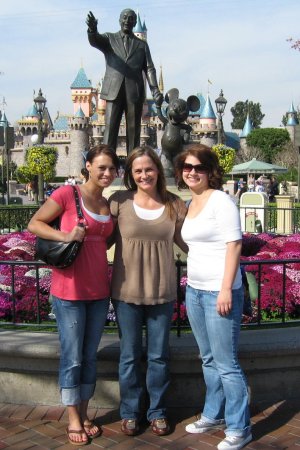Daughters Jessi, Jenni and I at Disneyland