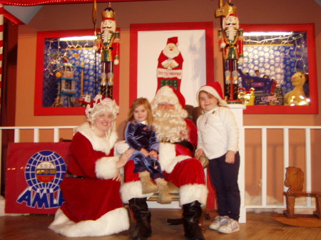 Brianna & Ashlyn with Mr & Mrs Claus
