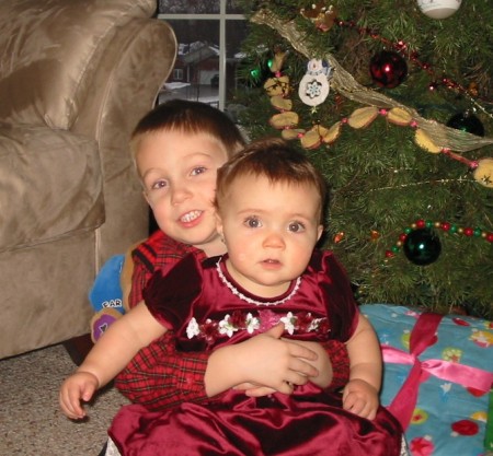 Liam and Emmerson-Christmas 2005