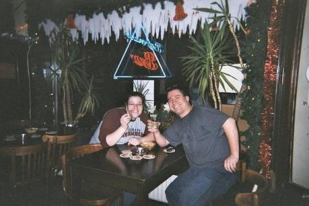 Clint and I in Amsterdam, NYE 2004