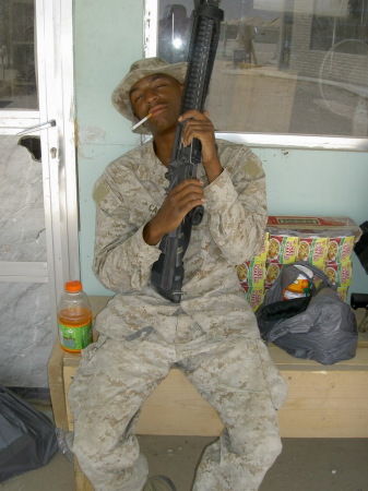 me in iraq protectin my country