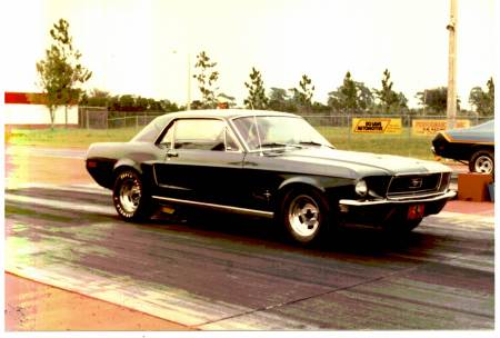 ron's 1968 mustang at speed world