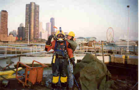 Working on Chicago River/Lake Michigan (1996)