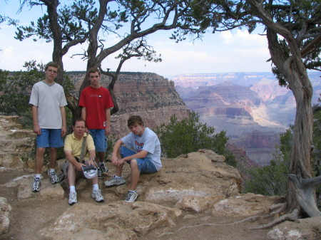 Dave & sons at Grand Canyon