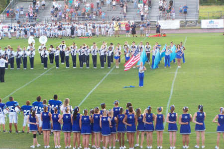 Katie in the color guard