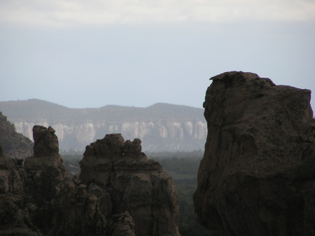 sandstone bluffs, El Malpais