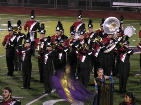 band - group shot with lightning flag