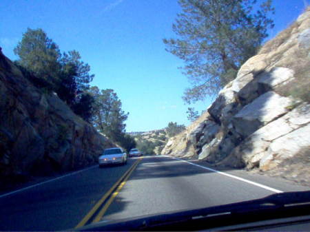 Driving thru the mountains