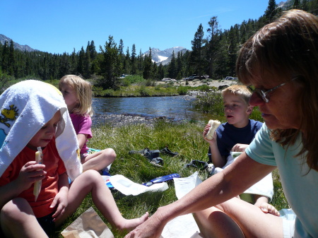 Lunch at 10,000 feet with grandkids