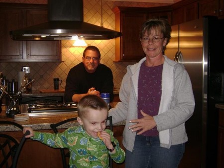 Jo & I at home with our grandson Adian