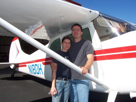 Tiffany and I with my Dad's Plane