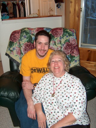 Chris and his mom Christmas 2005