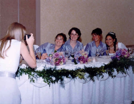 Bridesmaids, including Monique Michaud