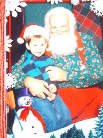 Landon & Santa