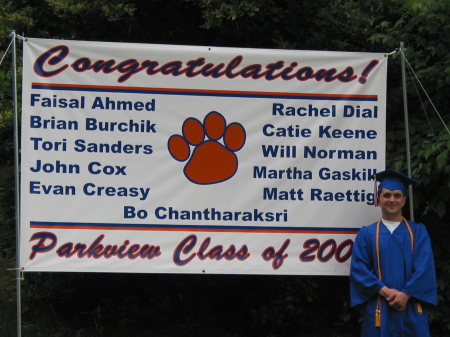 John at Graduation Banner