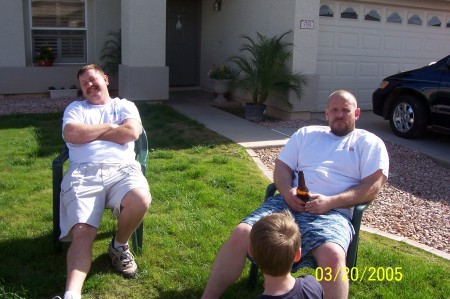 Ed and Howie at my house in AZ