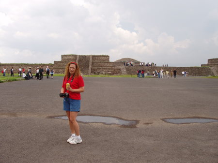 Mellissa at Aztec Pyramids in Mexico