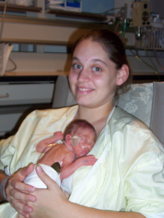 me and lil colby in NICU