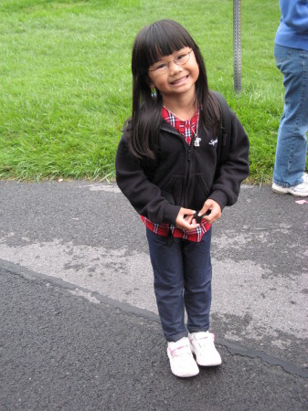 1st Day of school Grade1 at Bus stop Sept 2010