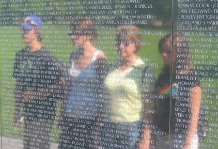 Reflections at Vietnam Memorial July 2005