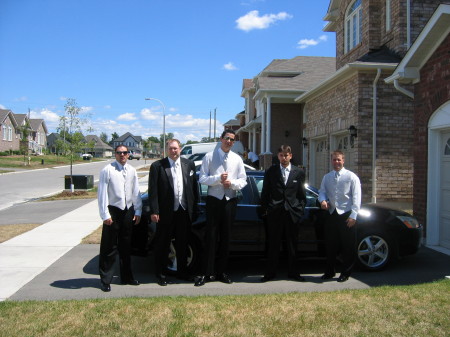 Groomsman front of my house