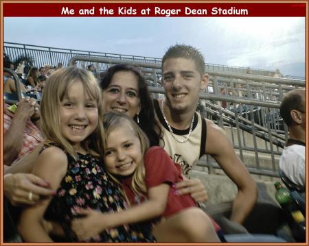 Me and my kids at the baseball stadium