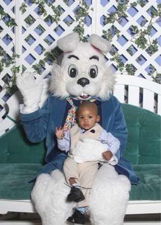 My little Rodney and the Easter Bunny