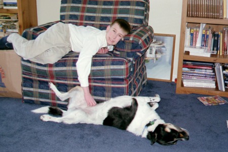 Ian and our dog "Jessie"