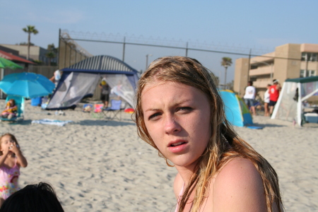 Stephanie at the beach