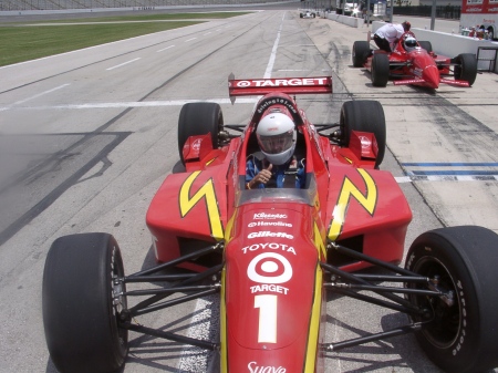 Driving Indy car