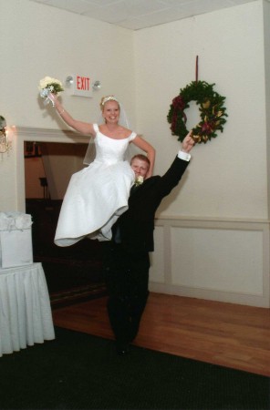 Our entrance at our wedding reception.