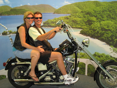 Kim & Mike cruising around the island of St. Maarten