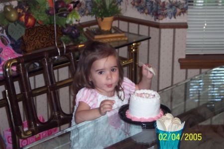 Savannah and her birthday cake