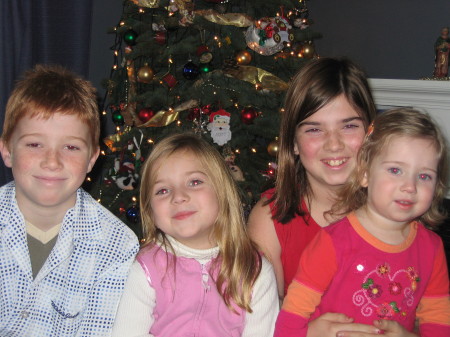 the kids at christmas