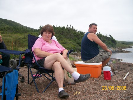 mom and me in little lawn.