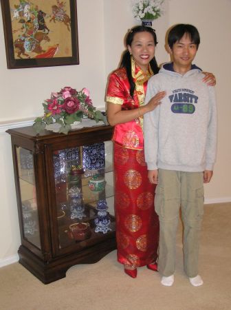 Chinese New Year 2006, TieMei and BinBin, at home in Helotes 1, 20060128