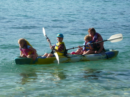 Grandkids in Kayak