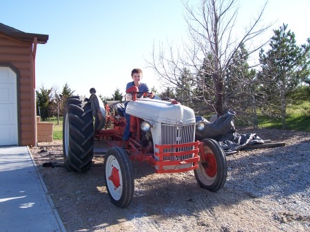 the boy learning to drive