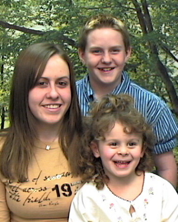 Our combined family, Nicole, Michael and Autumn