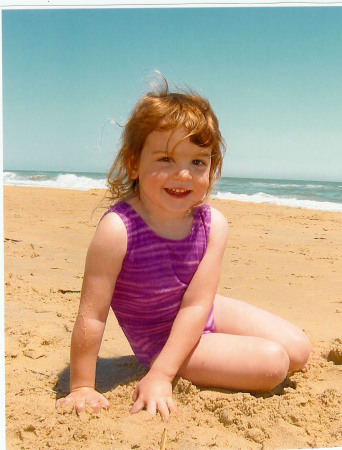 Anna at the beach